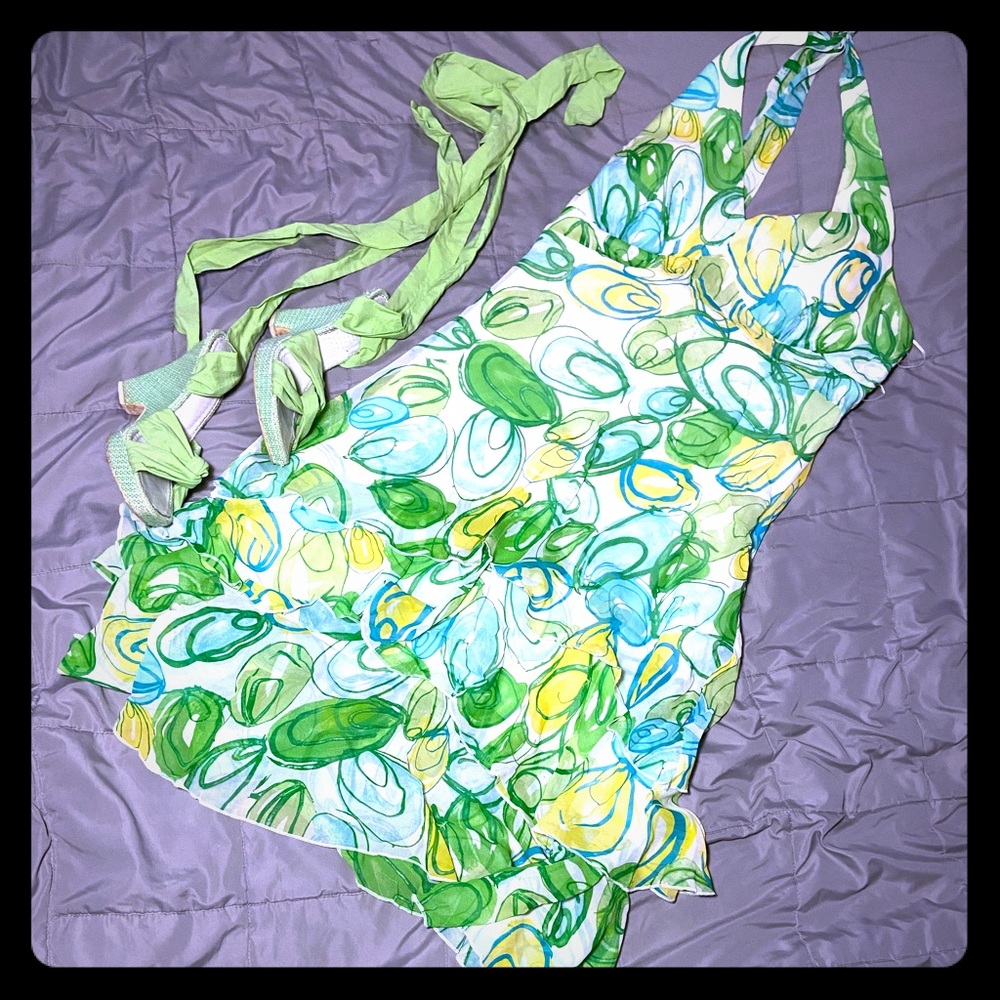 🌹Sangria halter dress